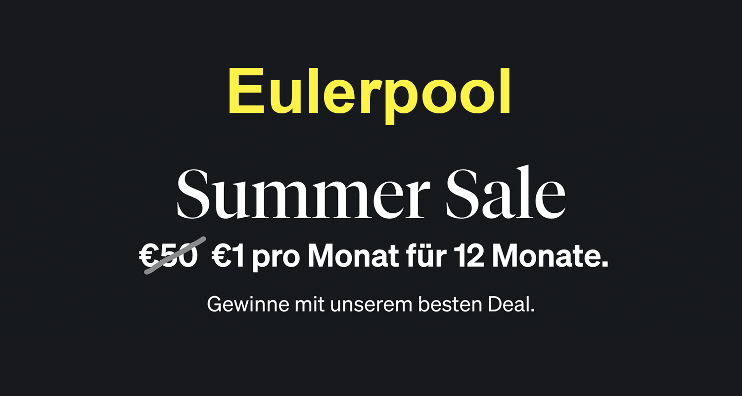 Eulerpool Summer Sale: €1/Monat für 12 Monate.